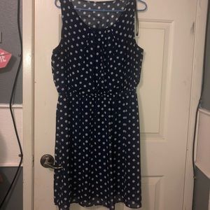 Women Sleeveless polka dot dress